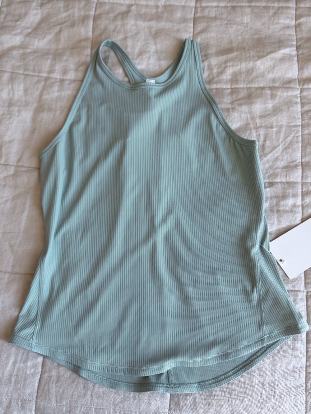 NWT Base Pace Ribbed Tank Top by Lululemon in Silver Blue